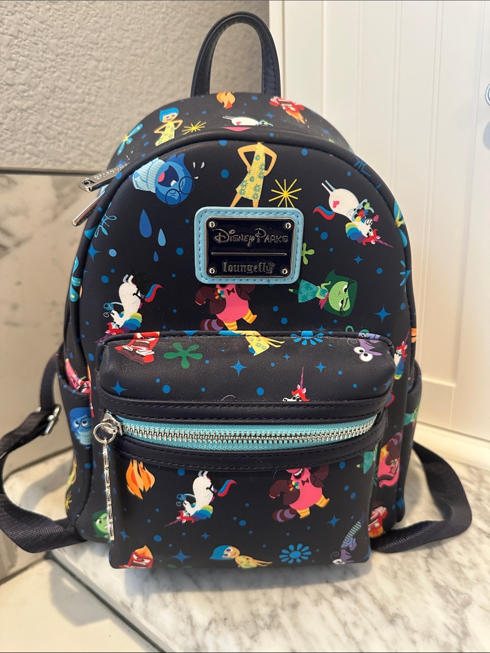 Disney Parks Pixar Loungefly Inside Out AOP Mini Backpack